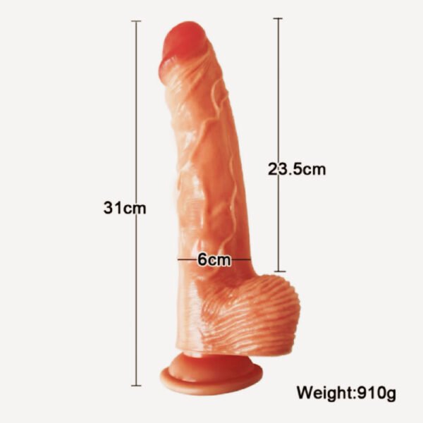 sa02高清 SA02 Extra-Large Realistic Dildo 23.5 cm (9.3 inches), Designed for Women (Dark Brown)